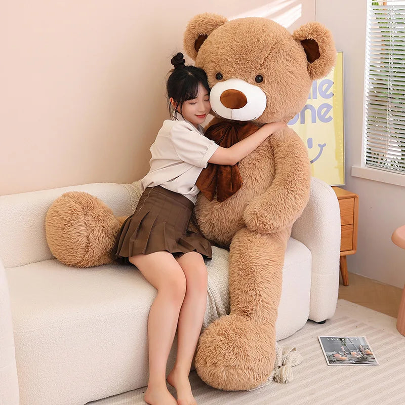 Giant Teddy Bear Plush Toy 80-120cm Soft Stuffed Animal Big Size Pillow Doll for Birthday Valentine's Day Gift for Girlfriend