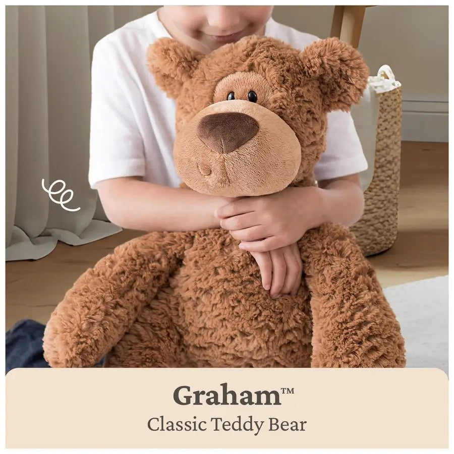 Grahm Teddy Bear, Premium Stuffed Animal for Ages 1 and Up, Brown, 18