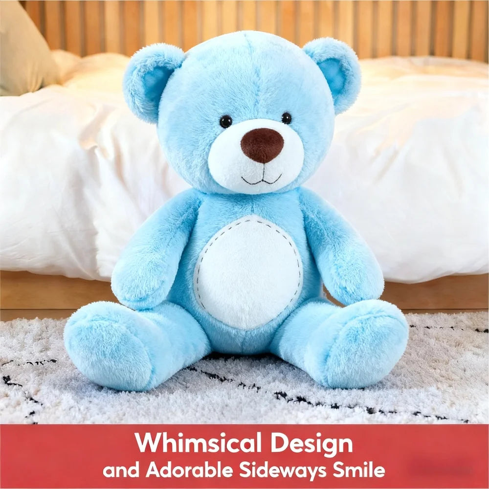 Super Cute Blue Bear Teddy Plush Toy 33CM High Quality Stuffed Animals for Girls Boys Baby Christmas Gift