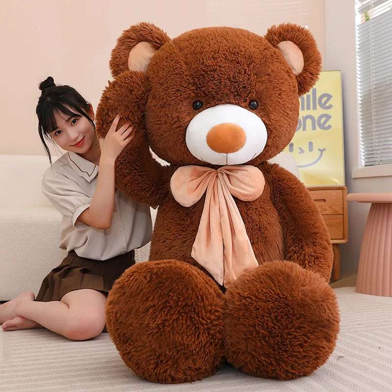 Giant Teddy Bear Plush Toy 80-120cm Soft Stuffed Animal Big Size Pillow Doll for Birthday Valentine's Day Gift for Girlfriend