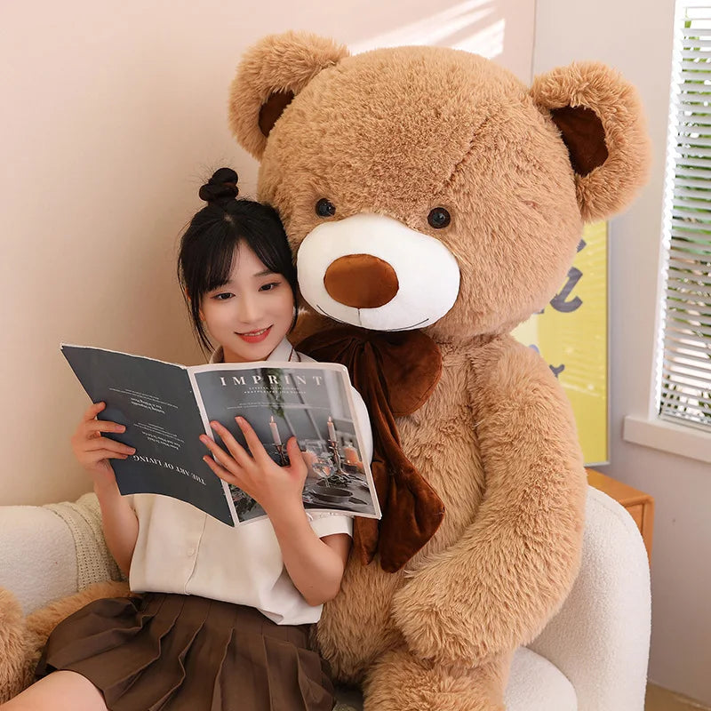 Giant Teddy Bear Plush Toy 80-120cm Soft Stuffed Animal Big Size Pillow Doll for Birthday Valentine's Day Gift for Girlfriend